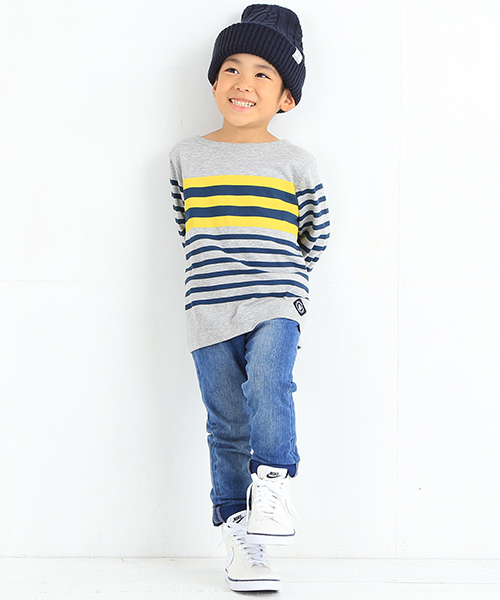 B:MING by BEAMS（ビーミングバイビームス）の「ビーミング by ビームス / カットデニムパギンス（デニムパンツ・キッズ・ブルー・140/110/100/130/120/90）」の7枚目の写真