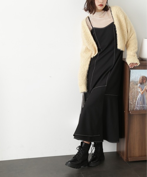 FREE'S MART（フリーズマート）の「【低身長サイズ/Sシリーズ対応】ローティアードフレアキャミワンピース（ワンピース・レディース・ライトベージュ/ブラック/モカ・X-SMALL/MEDIUM/SMALL）」の11枚目の写真