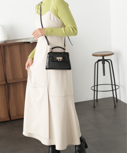 FREE'S MART（フリーズマート）の「【低身長サイズ/Sシリーズ対応】ローティアードフレアキャミワンピース（ワンピース・レディース・ライトベージュ/ブラック/モカ・X-SMALL/MEDIUM/SMALL）」の14枚目の写真