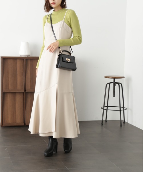 FREE'S MART（フリーズマート）の「【低身長サイズ/Sシリーズ対応】ローティアードフレアキャミワンピース（ワンピース・レディース・ライトベージュ/ブラック/モカ・X-SMALL/MEDIUM/SMALL）」の16枚目の写真