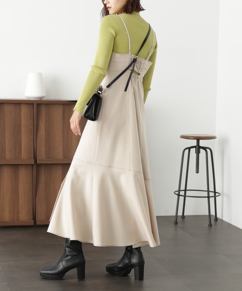 FREE'S MART（フリーズマート）の「【低身長サイズ/Sシリーズ対応】ローティアードフレアキャミワンピース（ワンピース・レディース・ライトベージュ/ブラック/モカ・X-SMALL/MEDIUM/SMALL）」の17枚目の写真