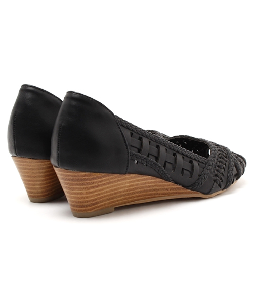 LE TALON（ルタロン）の「4CMクロスメッシュウエッジ（パンプス・レディース・ブラック/アイボリー/シルバー・38/36/37/35.5/37.5/36.5）」の6枚目の写真