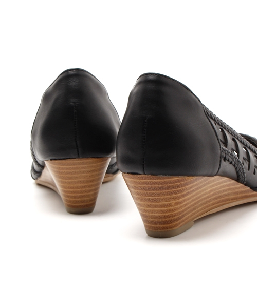 LE TALON（ルタロン）の「4CMクロスメッシュウエッジ（パンプス・レディース・ブラック/アイボリー/シルバー・38/36/37/35.5/37.5/36.5）」の9枚目の写真