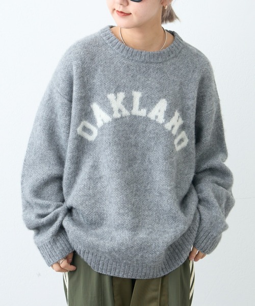 CIAOPANIC TYPY（チャオパニックティピー）の「【ユニセックス】ロゴジャーガードシャギーニット（ニット/セーター・メンズ・サックスブルー/グレー/ベージュ・MEDIUM/LARGE）」の9枚目の写真