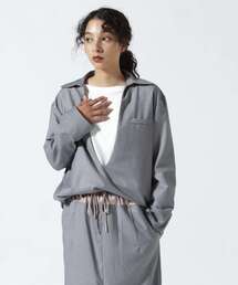 DROIT BELLO | DROIT BELLO(ドロイトベロ)深Vネックスーツライクシャツ(シャツ/ブラウス)