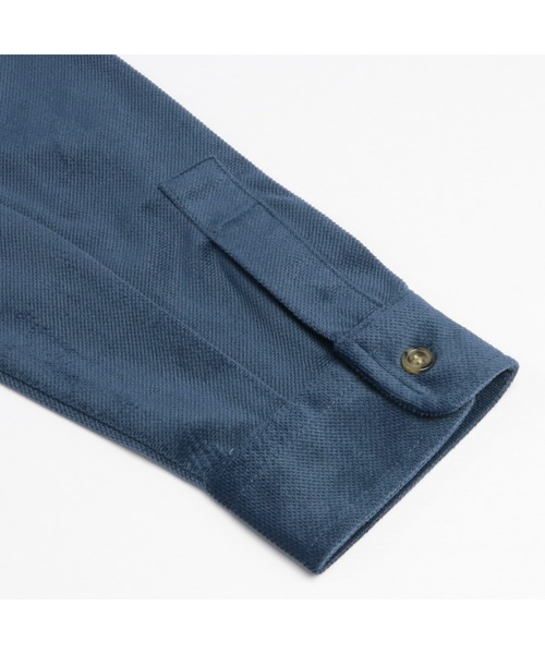 TOKYO SHIRTS(トウキョウシャツ)の「ショートラウンドテール コーデュロイ風 レギュラー 長袖シャツ(シャツ/ブラウス・レディース・ネイビー/ベージュ・LL/M/L)」の17枚目の写真