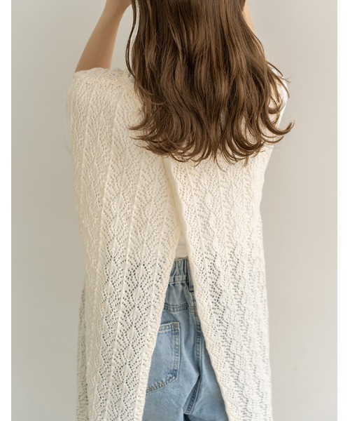 chocomee(チョコミー)の「back slit long knit(ワンピース・レディース・アイボリー・FREE)」の9枚目の写真