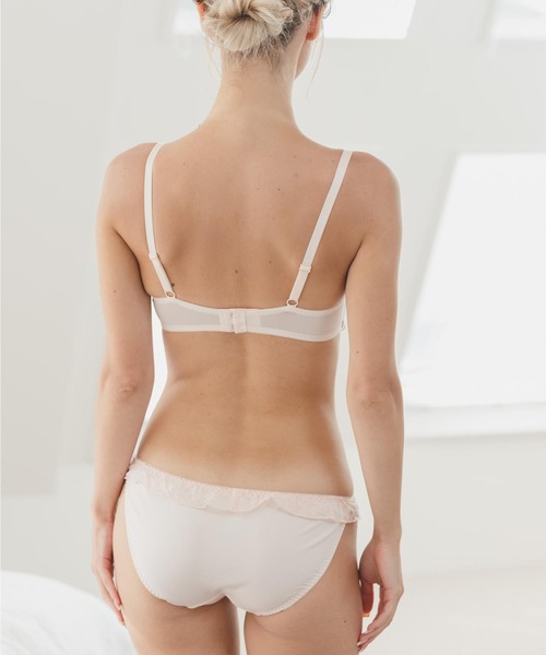 fran de lingerie（フランデランジェリー）の「ロマンチックなブラ＆ショーツSETナチュラルボリューム 寄せ胸 「シアーベール ペアブラジャー（ワイヤー有り）」（ブラ&ショーツ・レディース・ピンク系その他/ブラウン/ブラック/パープル/オフホワイト/アイボリー/ラベンダー・B75/D70/F70/C75/F75/C65/E65/G65/G75/G70/B70/E75/C70/E70/D75/D65/F65/B65）」の14枚目の写真