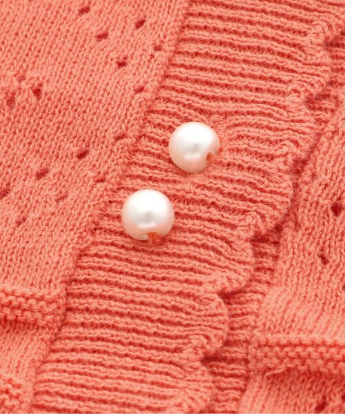 Seraph（セラフ）の「パールボタンバルーンスリーブカーディガン（カーディガン/ボレロ・キッズ・ターコイズブルー/オレンジ/ネイビー/オフホワイト・130/110/100/120/80/150/140/95/90）」の10枚目の写真