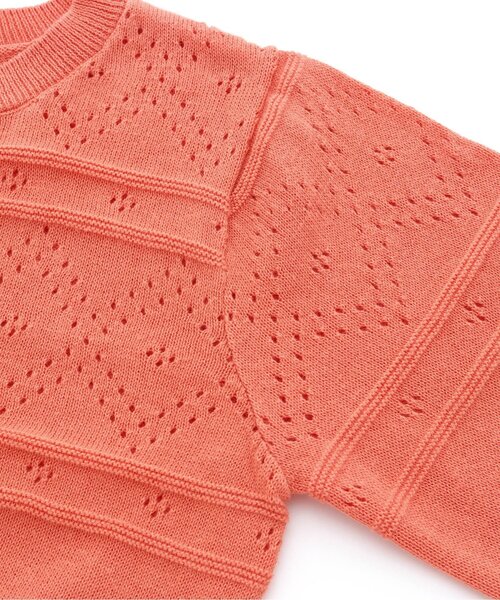 Seraph（セラフ）の「パールボタンバルーンスリーブカーディガン（カーディガン/ボレロ・キッズ・ターコイズブルー/オレンジ/ネイビー/オフホワイト・130/110/100/120/80/150/140/95/90）」の11枚目の写真