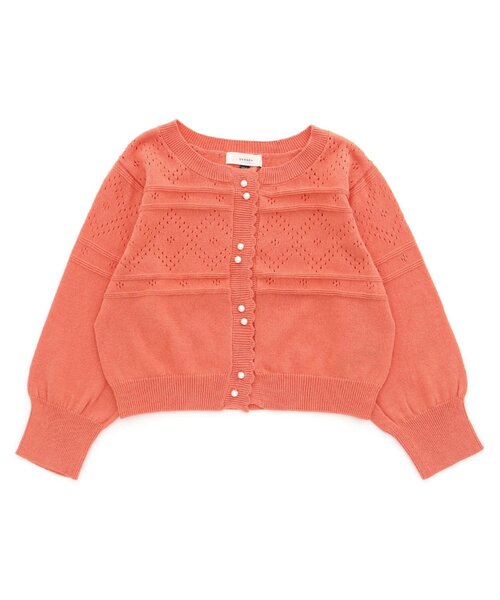 Seraph（セラフ）の「パールボタンバルーンスリーブカーディガン（カーディガン/ボレロ・キッズ・ターコイズブルー/オレンジ/ネイビー/オフホワイト・130/110/100/120/80/150/140/95/90）」の14枚目の写真