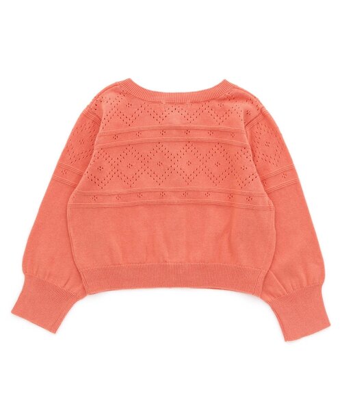 Seraph（セラフ）の「パールボタンバルーンスリーブカーディガン（カーディガン/ボレロ・キッズ・ターコイズブルー/オレンジ/ネイビー/オフホワイト・130/110/100/120/80/150/140/95/90）」の18枚目の写真