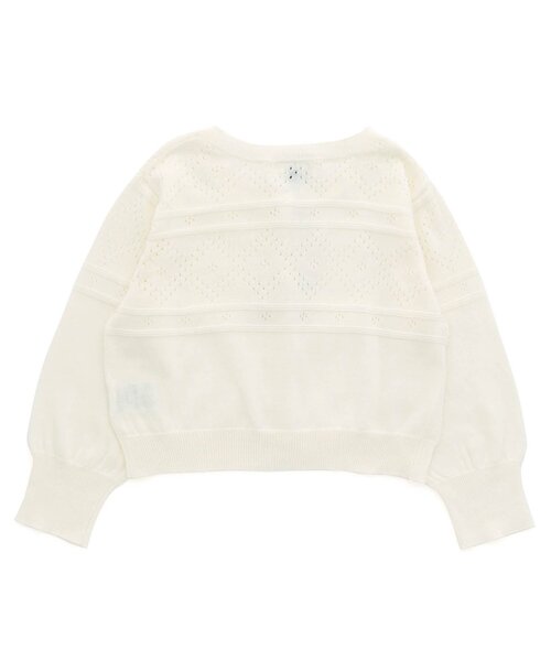 Seraph（セラフ）の「パールボタンバルーンスリーブカーディガン（カーディガン/ボレロ・キッズ・ターコイズブルー/オレンジ/ネイビー/オフホワイト・130/110/100/120/80/150/140/95/90）」の19枚目の写真