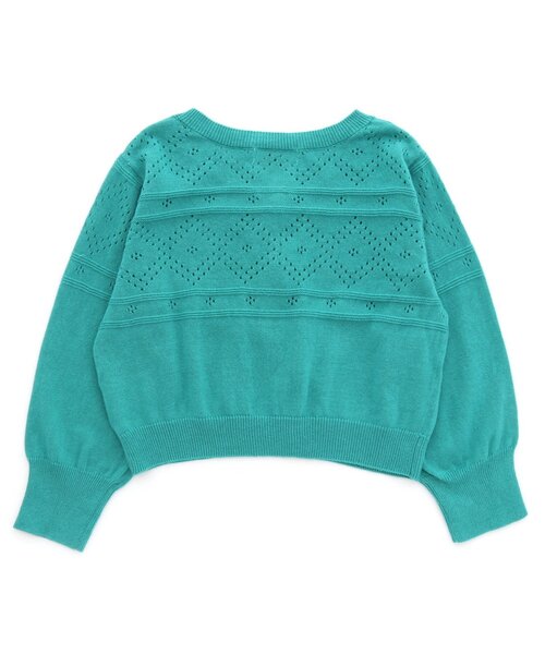 Seraph（セラフ）の「パールボタンバルーンスリーブカーディガン（カーディガン/ボレロ・キッズ・ターコイズブルー/オレンジ/ネイビー/オフホワイト・130/110/100/120/80/150/140/95/90）」の20枚目の写真