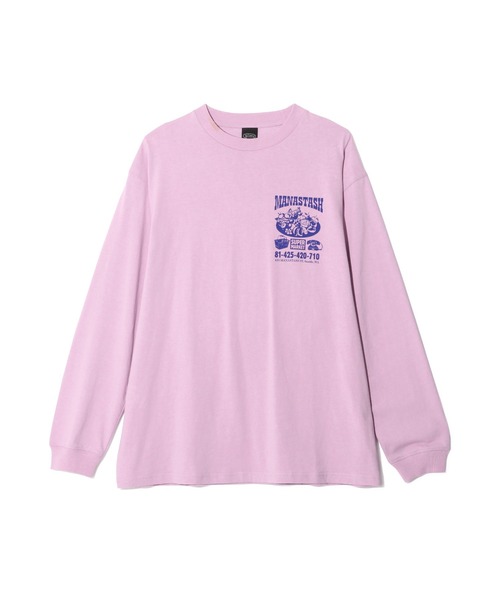MANASTASH（マナスタッシュ）の「MANASTASH/マナスタッシュ  CiTee L/S SUPERMARKET（Tシャツ/カットソー・メンズ・ホワイト/ブラック/ピンク・M/XL/L）」の4枚目の写真