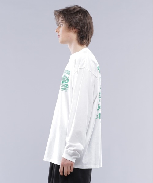MANASTASH（マナスタッシュ）の「MANASTASH/マナスタッシュ  CiTee L/S SUPERMARKET（Tシャツ/カットソー・メンズ・ホワイト/ブラック/ピンク・M/XL/L）」の9枚目の写真