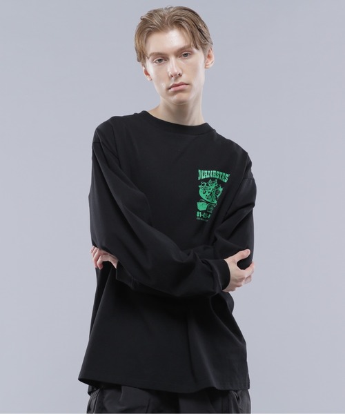 MANASTASH（マナスタッシュ）の「MANASTASH/マナスタッシュ  CiTee L/S SUPERMARKET（Tシャツ/カットソー・メンズ・ホワイト/ブラック/ピンク・M/XL/L）」の15枚目の写真