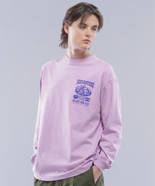 MANASTASH（マナスタッシュ）の「MANASTASH/マナスタッシュ  CiTee L/S SUPERMARKET（Tシャツ/カットソー・メンズ・ホワイト/ブラック/ピンク・M/XL/L）」の18枚目の写真