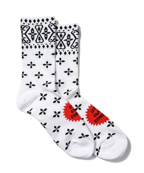 COOKMAN(クックマン)の「Cookman クックマン ソックス Crew Socks Bandanna Cross バンダナ ソックス(ソックス/靴下・メンズ・ホワイト/ブラック/ネイビー/ブラック×レッド/グレー/ダークグリーン・FREE)」の16枚目の写真