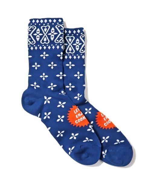 COOKMAN(クックマン)の「Cookman クックマン ソックス Crew Socks Bandanna Cross バンダナ ソックス(ソックス/靴下・メンズ・ホワイト/ブラック/ネイビー/ブラック×レッド/グレー/ダークグリーン・FREE)」の19枚目の写真