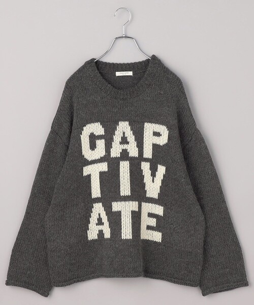 FREAK'S STORE（フリークスストア）の「ロービング ビッグロゴニット/プルオーバーニット（ニット/セーター・レディース・チャコール/グリーン/ベージュ・ﾌﾘ-）」の19枚目の写真