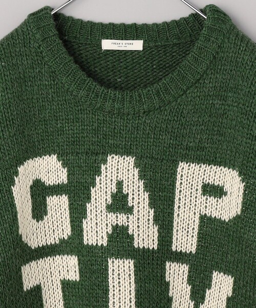 FREAK'S STORE（フリークスストア）の「ロービング ビッグロゴニット/プルオーバーニット（ニット/セーター・レディース・チャコール/グリーン/ベージュ・ﾌﾘ-）」の22枚目の写真