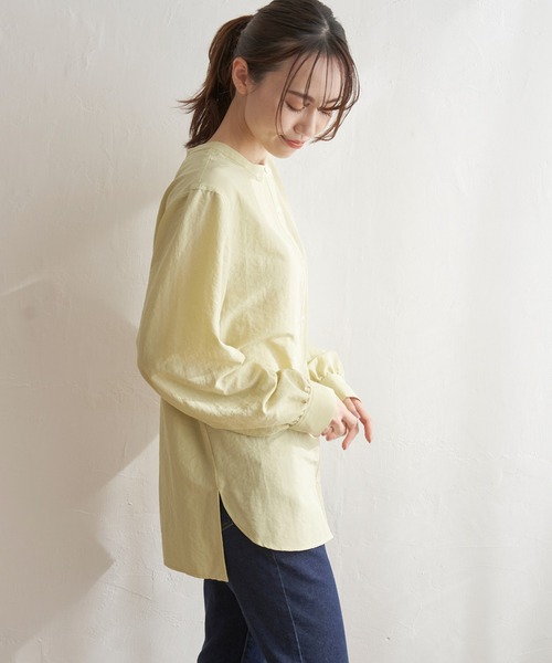 ikka(イッカ)の「前後2WAYバンドカラーシャツ(シャツ/ブラウス・レディース・グレー/ブルー/オフホワイト/グリーン系その他・S/M/L)」の14枚目の写真