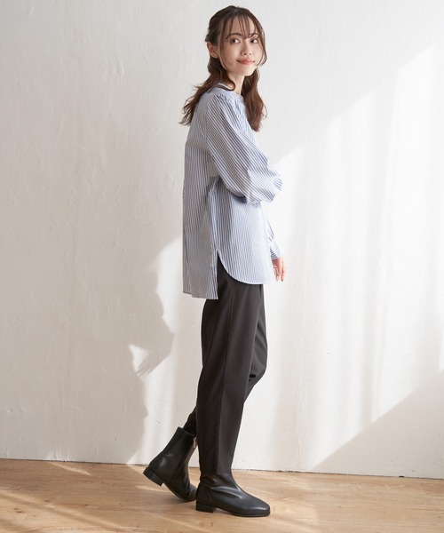 ikka(イッカ)の「前後2WAYバンドカラーシャツ(シャツ/ブラウス・レディース・グレー/ブルー/オフホワイト/グリーン系その他・S/M/L)」の12枚目の写真