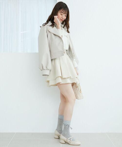 MAJESTIC LEGON（マジェスティックレゴン）の「Ladyショートライダース（ブルゾン・レディース・ブラック/ブルー/アイボリー・MEDIUM/SMALL）」の5枚目の写真