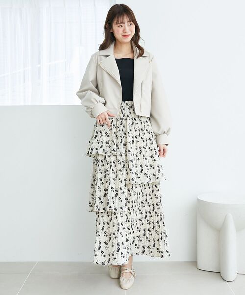 MAJESTIC LEGON（マジェスティックレゴン）の「Ladyショートライダース（ブルゾン・レディース・ブラック/ブルー/アイボリー・MEDIUM/SMALL）」の9枚目の写真