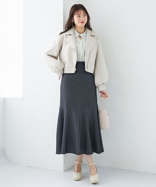 MAJESTIC LEGON（マジェスティックレゴン）の「Ladyショートライダース（ブルゾン・レディース・ブラック/ブルー/アイボリー・MEDIUM/SMALL）」の10枚目の写真