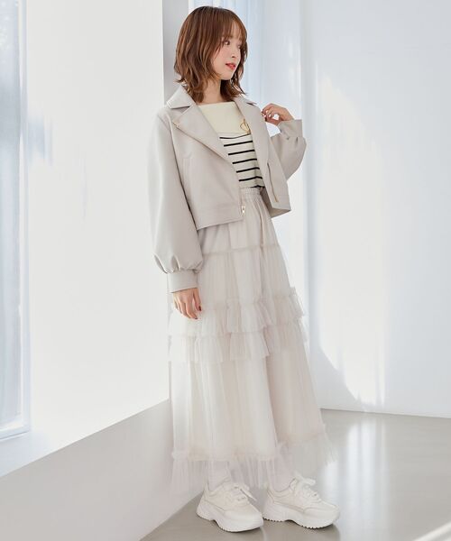 MAJESTIC LEGON（マジェスティックレゴン）の「Ladyショートライダース（ブルゾン・レディース・ブラック/ブルー/アイボリー・MEDIUM/SMALL）」の11枚目の写真