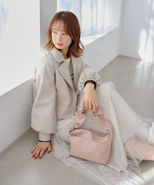 MAJESTIC LEGON（マジェスティックレゴン）の「Ladyショートライダース（ブルゾン・レディース・ブラック/ブルー/アイボリー・MEDIUM/SMALL）」の15枚目の写真