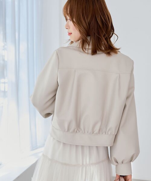 MAJESTIC LEGON（マジェスティックレゴン）の「Ladyショートライダース（ブルゾン・レディース・ブラック/ブルー/アイボリー・MEDIUM/SMALL）」の20枚目の写真