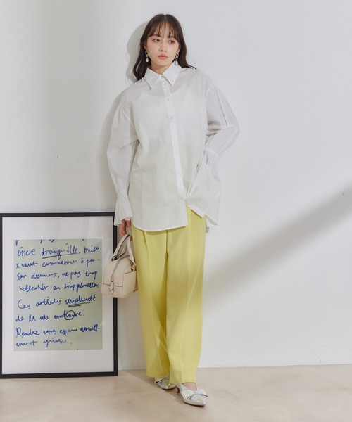 VIS（ビス）の「プリーツスリーブシャツ【洗える】（シャツ/ブラウス