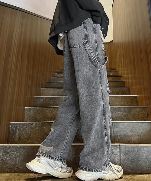 MGV(エムジーヴィー)の「ダメージペインターデニム(デニムパンツ・メンズ・グレー/ブルー・X-LARGE/MEDIUM/LARGE)」の8枚目の写真