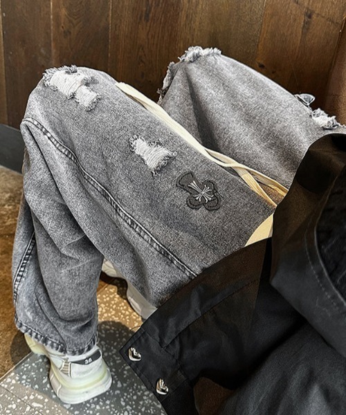 MGV(エムジーヴィー)の「ダメージペインターデニム(デニムパンツ・メンズ・グレー/ブルー・X-LARGE/MEDIUM/LARGE)」の11枚目の写真
