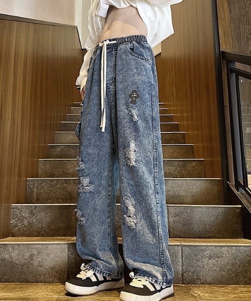 MGV(エムジーヴィー)の「ダメージペインターデニム(デニムパンツ・メンズ・グレー/ブルー・X-LARGE/MEDIUM/LARGE)」の16枚目の写真