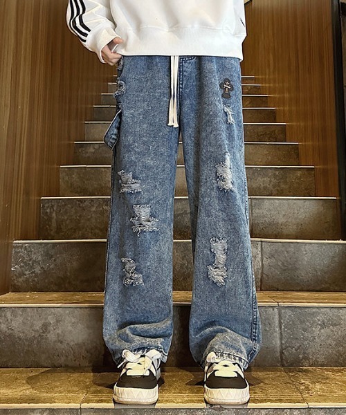 MGV(エムジーヴィー)の「ダメージペインターデニム(デニムパンツ・メンズ・グレー/ブルー・X-LARGE/MEDIUM/LARGE)」の17枚目の写真