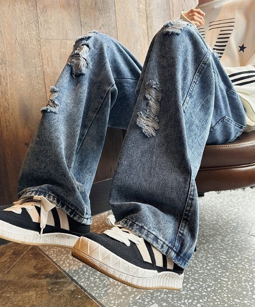 MGV(エムジーヴィー)の「ダメージペインターデニム(デニムパンツ・メンズ・グレー/ブルー・X-LARGE/MEDIUM/LARGE)」の18枚目の写真