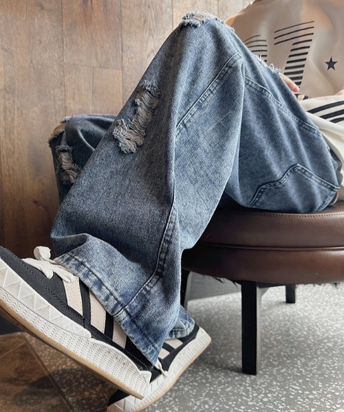 MGV(エムジーヴィー)の「ダメージペインターデニム(デニムパンツ・メンズ・グレー/ブルー・X-LARGE/MEDIUM/LARGE)」の19枚目の写真