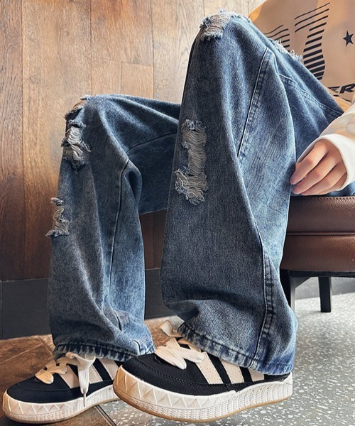MGV(エムジーヴィー)の「ダメージペインターデニム(デニムパンツ・メンズ・グレー/ブルー・X-LARGE/MEDIUM/LARGE)」の20枚目の写真