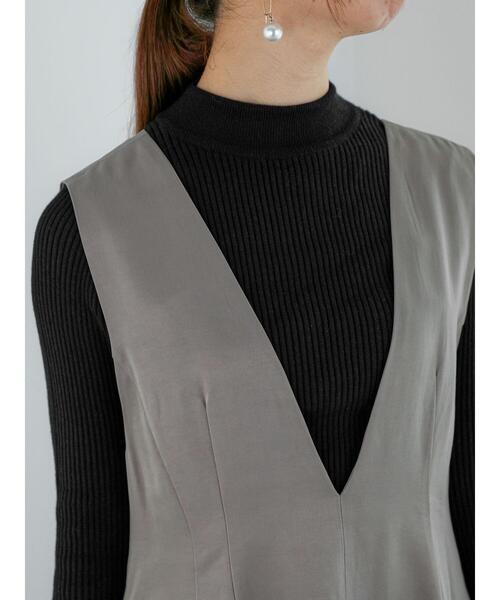 Te chichi（テチチ）の「サテンフレアジャンパースカート（ワンピース