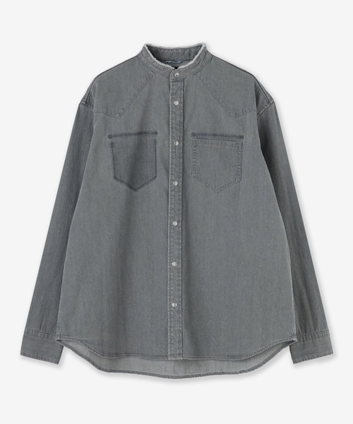 junhashimoto（ジュンハシモト）の「BANDCOLLAR DENIM SHIRTS（シャツ 