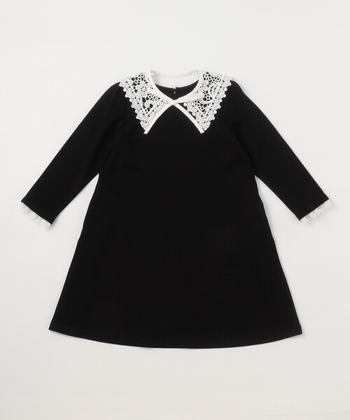 COMME CA ISM(コムサイズム)の「レース襟付き ポンチ ワンピース(100-130cm)(ワンピース・キッズ・ライラック/ブラック・100cm/110cm/120cm/130cm)」の13枚目の写真