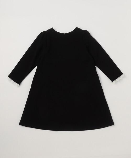 COMME CA ISM(コムサイズム)の「レース襟付き ポンチ ワンピース(100-130cm)(ワンピース・キッズ・ライラック/ブラック・100cm/110cm/120cm/130cm)」の6枚目の写真