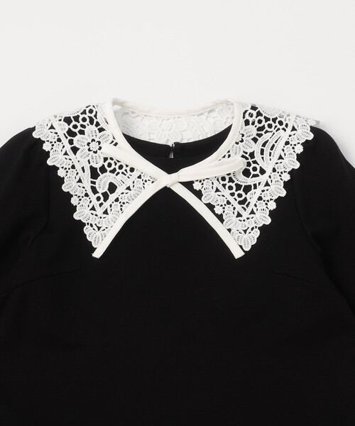 COMME CA ISM(コムサイズム)の「レース襟付き ポンチ ワンピース(100-130cm)(ワンピース・キッズ・ライラック/ブラック・100cm/110cm/120cm/130cm)」の11枚目の写真
