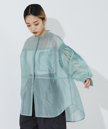 NOMINE | 袖ギャザードロスト シアーシャツ▲NOMINE商品一覧は上のNOMINEタブをクリック▲(シャツ/ブラウス)