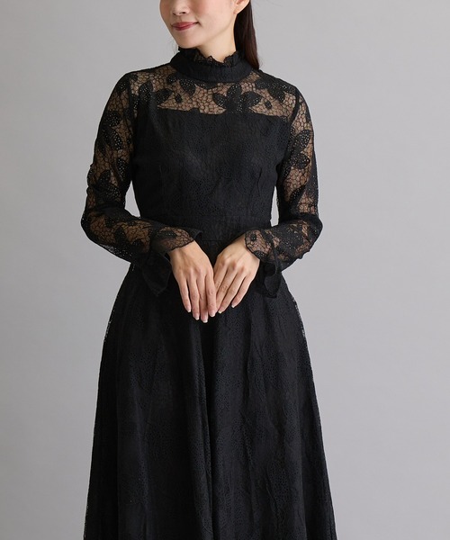 H.TOKYO NUIT(エイチトウキョウニュイ)の「オケージョンドレス/総レース ワンピースドレス【結婚式/パーティードレス】(ドレス・レディース・ベージュ/ピンク/ブラック・MEDIUM/LARGE/X-LARGE)」の12枚目の写真