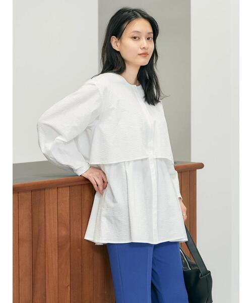 AMERICAN HOLIC（アメリカンホリック）の「サッカーワントーンティアードチュニック（チュニック・レディース・オフホワイト/その他5/ストライプ/ブラック・M/L）」の18枚目の写真